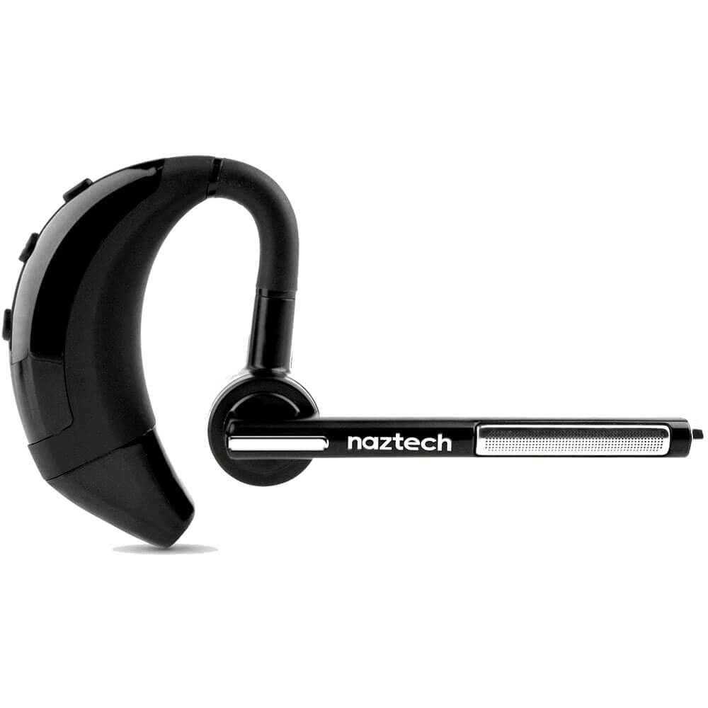 Naztech - Bluetooth Headset Mono N750 Emerge with Boom Mic Noise Cancelling 7hr Talk Over Ear Design
