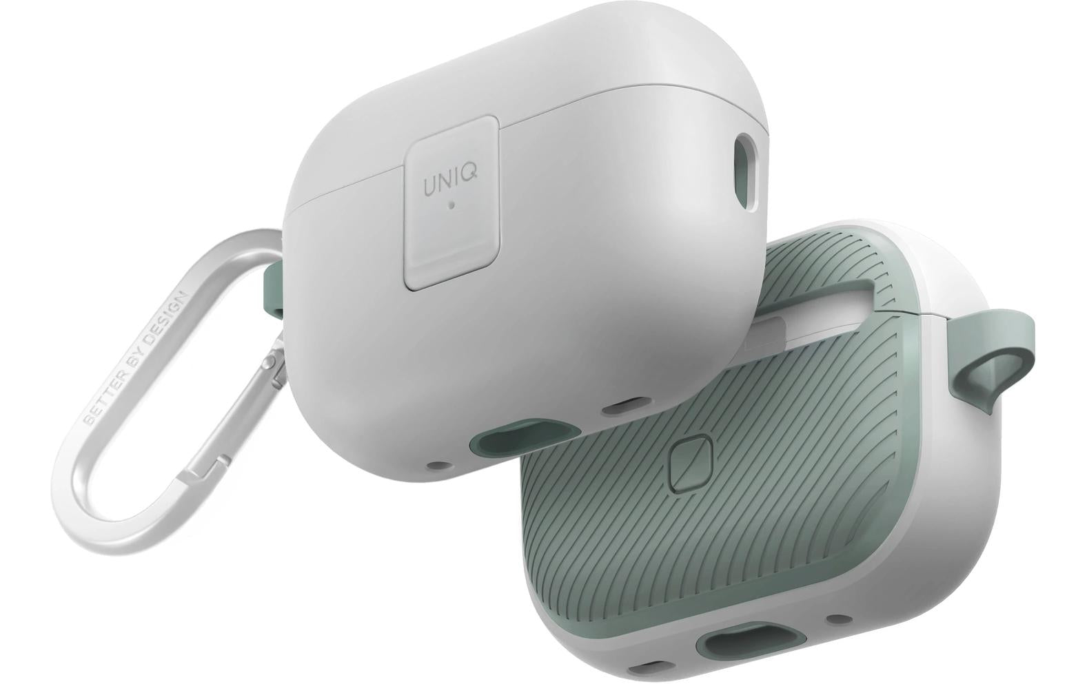 Clyde Lock Case Compatible with Airpods Pro 2nd Gen (Dove White/Soft Mint)