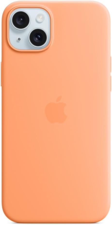 Apple iPhone 15 Plus Silicone Case with MagSafe - Orange Sorbet