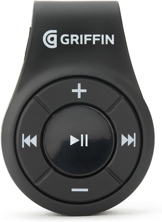 محول سماعة الرأس بلوتوث Griffin iTrip Clip مع عناصر تحكم - العب وتحكم وتحدث على هاتفك الذكي بدون أسلاك