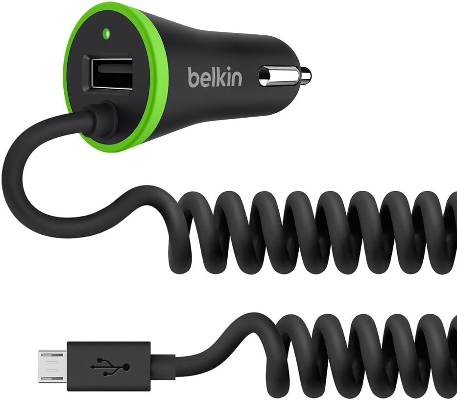 Belkin Boost-Up Micro USB Car Charger w/USB Port Black 17 Watt 3.4 Amp