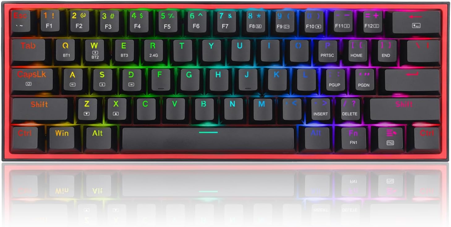 Redragon Fizz Pro K616-RGB 60% RGB Mechanical Gaming Keyboard – Black