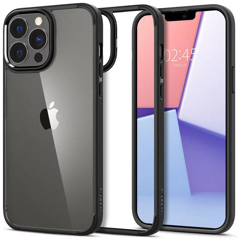 Case Spigen Crystal Hybrid, matte black - iPhone 13 Pro