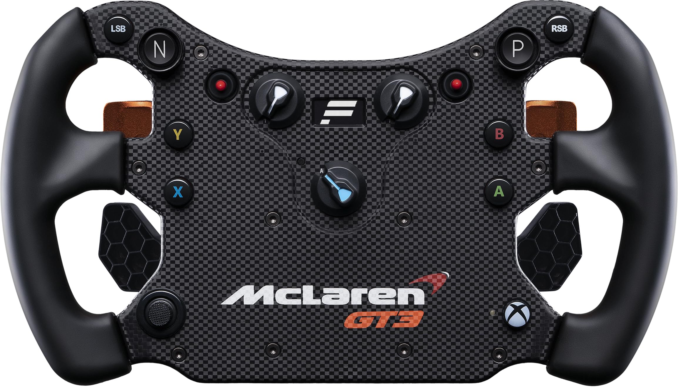 FANATEC CSL Elite Officially Licensed McLaren GT3 v2 Xbox Sim Racing Steering Wheel - Analog Paddles, Magnetic Shift Paddles, Multiposition Switch, OLED Display for PC, PS5, PS4, Xbox Series X|S, Xbox