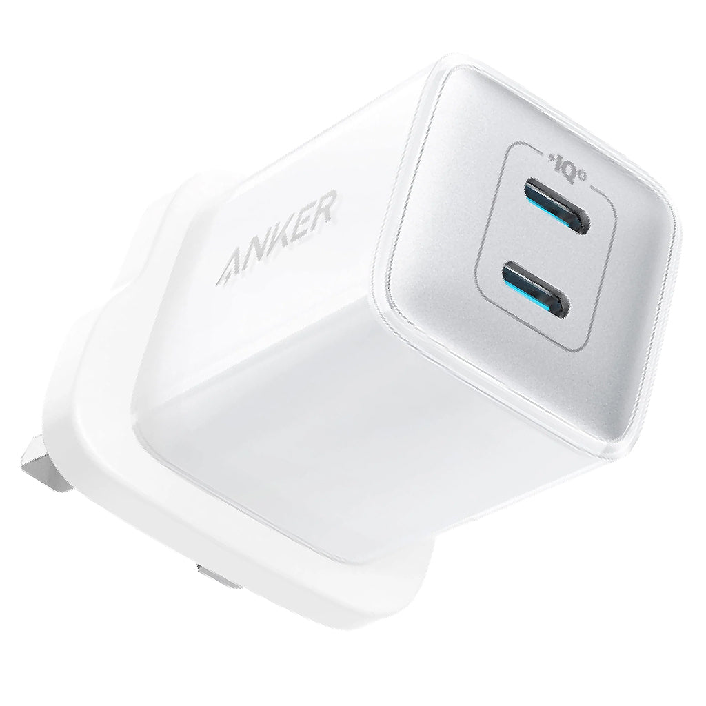 40 Watt Dual-Port USB Type-C Wall Charger, Anker A2038K21 White