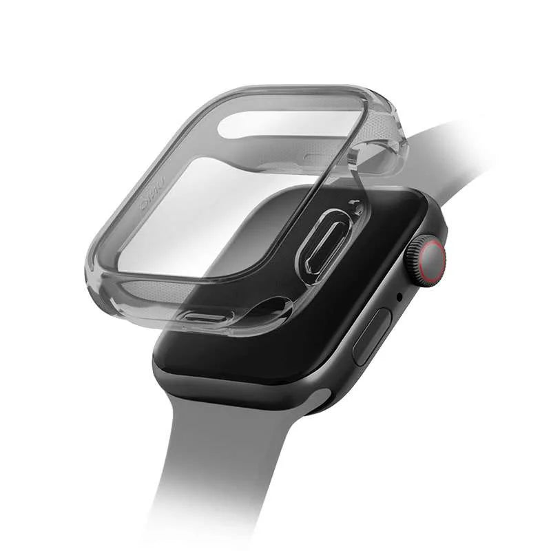UNIQ Garde Case with Screen Protection for Apple Watch Series 10 42MM – Clear Smoke