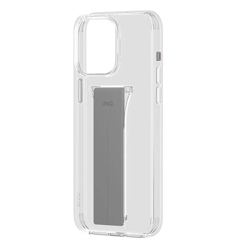 UNIQ Heldro Mount with Stand Case for 6.7-inch iPhone 15 Pro Max, 8886463685839 - Clear