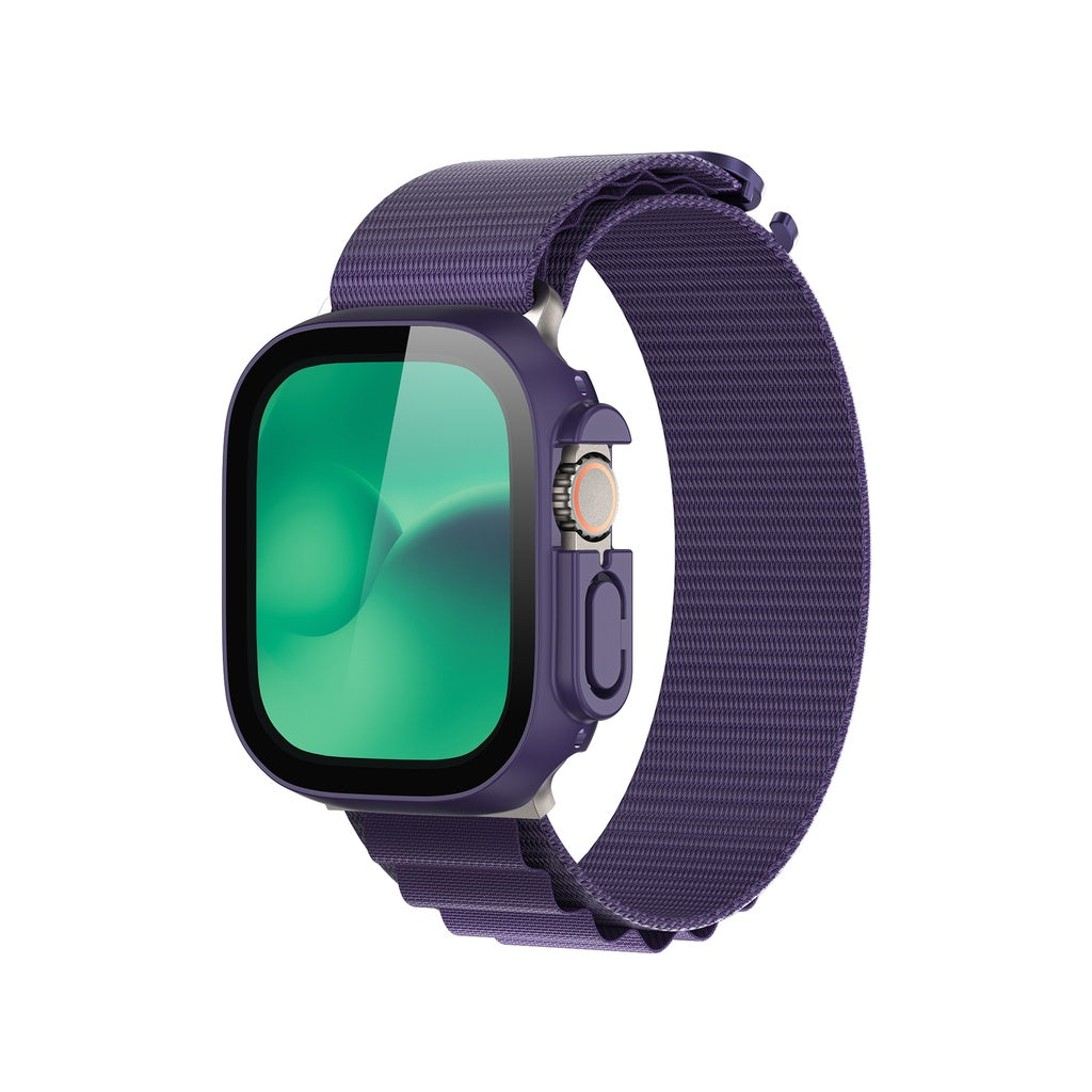 At Apple Watch Ultra Marsix Pro Bumper With Glass 49mm Purple