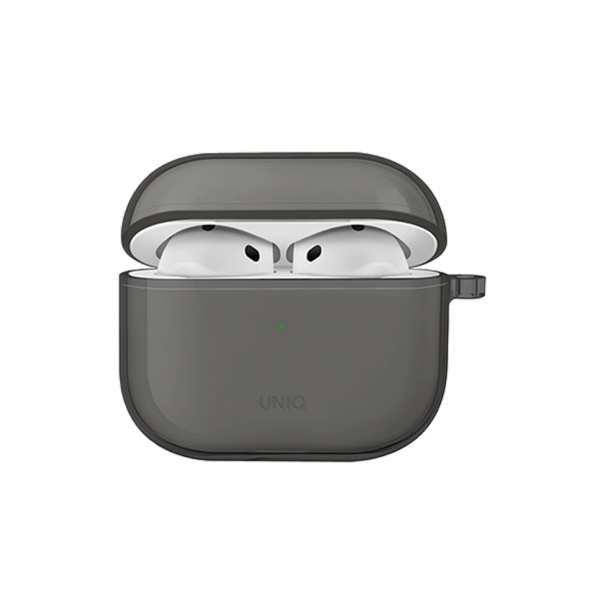 UNIQ GLASE AIRPODS PRO 4TH GEN (2024) HANG CASE - GLOSSY SMOKE (SMOKE)