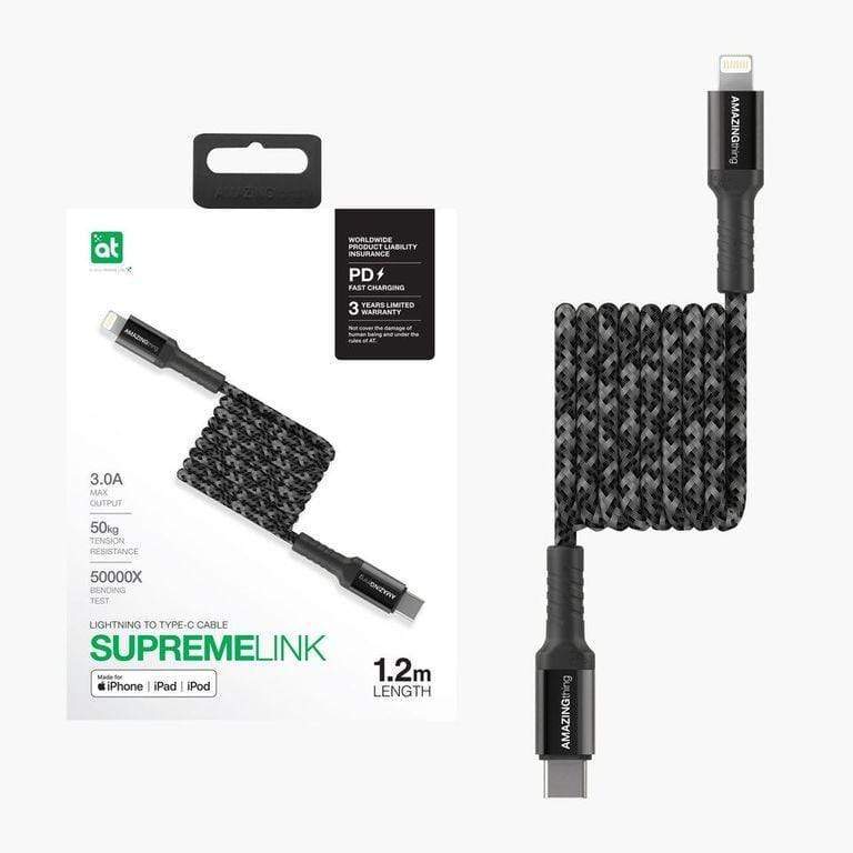 AMAZINGthing Bullet Shield Charging Cable for iPhone (USB-C - Lightning)