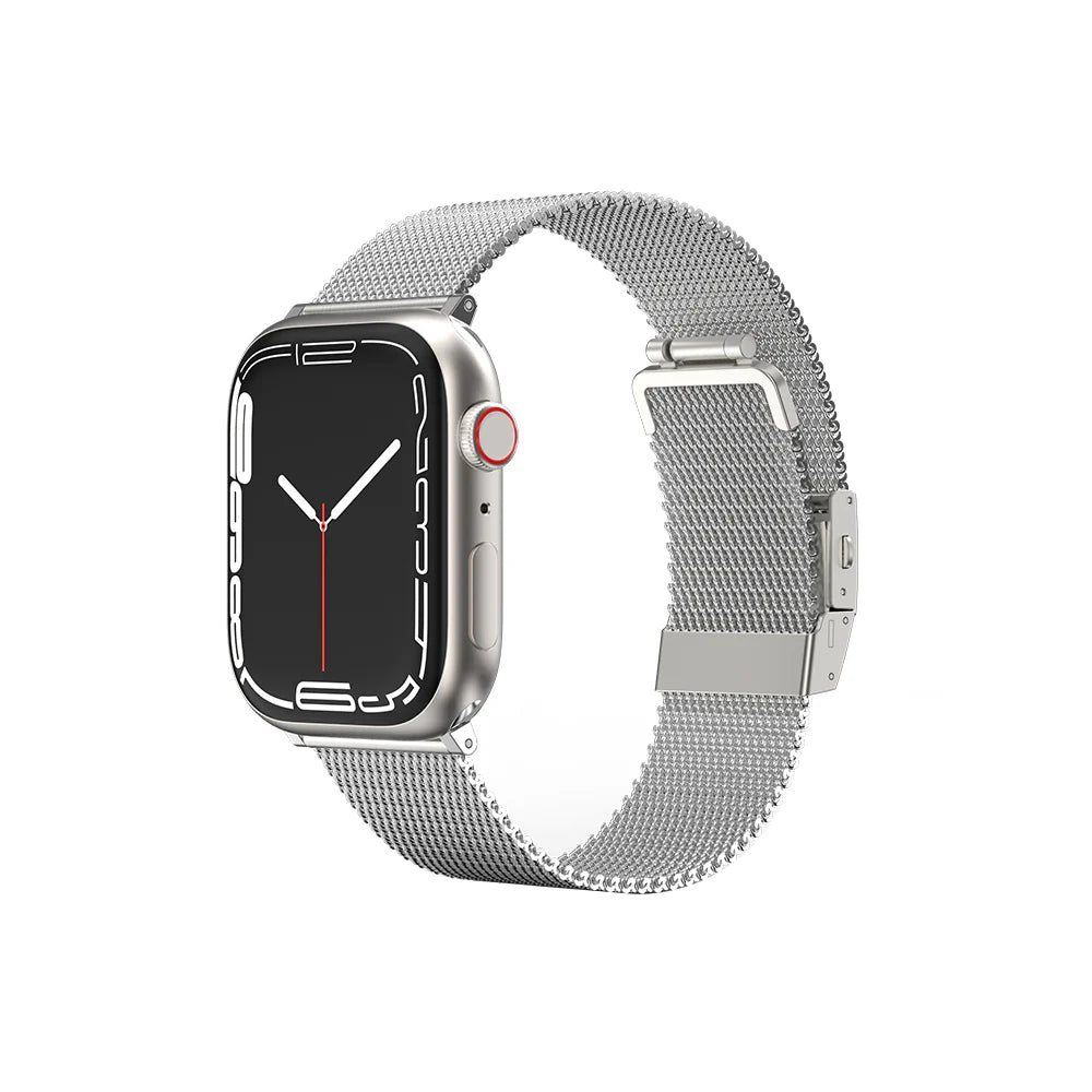 Apple Watch 10 42mm Amazingthing Titan Metal Mesh Band Silver