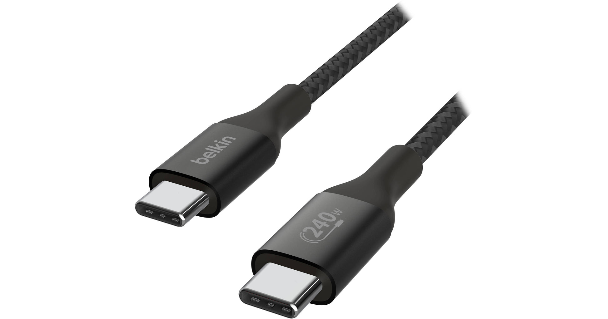 كابل Belkin BoostCharge USB-C بقوة 240 واط (6.6 بوصة، أسود)