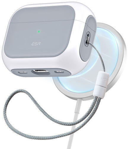 ESR Orbit Hybrid Halo Lock Apple AirPods Pro 1/2 Case MagSafe White