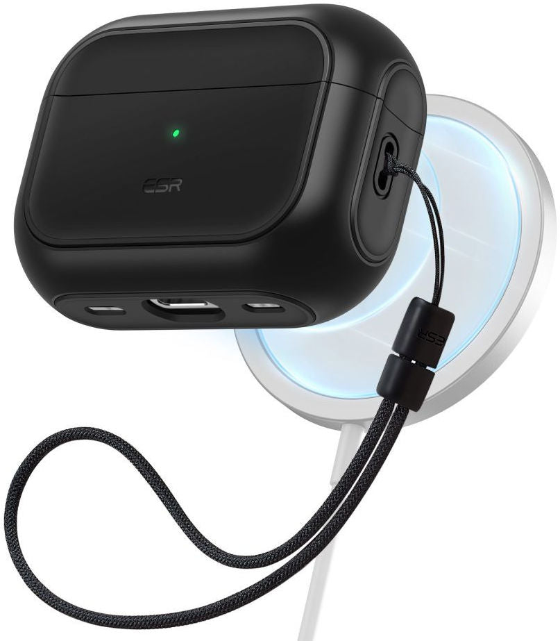 ESR Orbit Hybrid Halo Lock Apple AirPods Pro 1/2 Case MagSafe Black