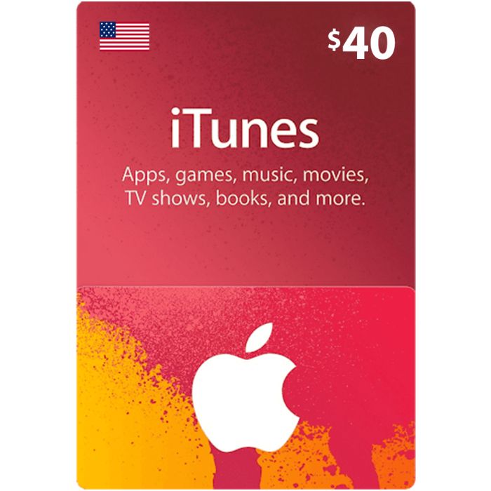 Apple $40 Gift Card USA Only iTunes App Store Credit