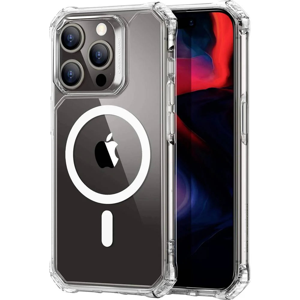 ESR Air Armor Halo Lock Case Back Cover Apple iPhone 15 Pro Max Transparent MagSafe Clear