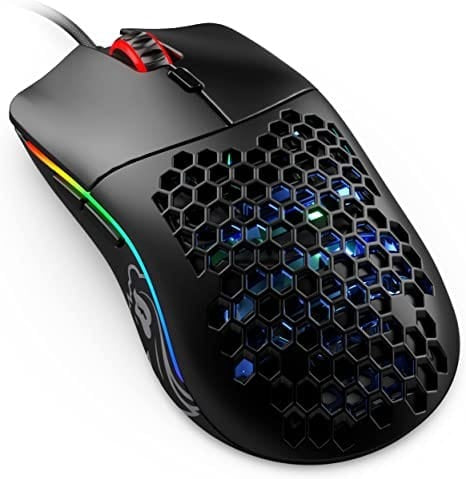Glorious Gaming Mouse - Model O Minus 58 g Superlight Honeycomb Mouse, Mouse with Lights -Matte Black Mouse, USB Gaming Mouse