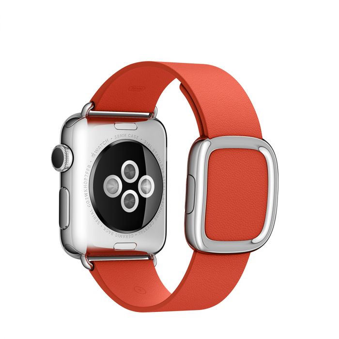 حزام ساعة Apple Watch مقاس 38/40/41 مم أحمر مع مشبك عصري صغير