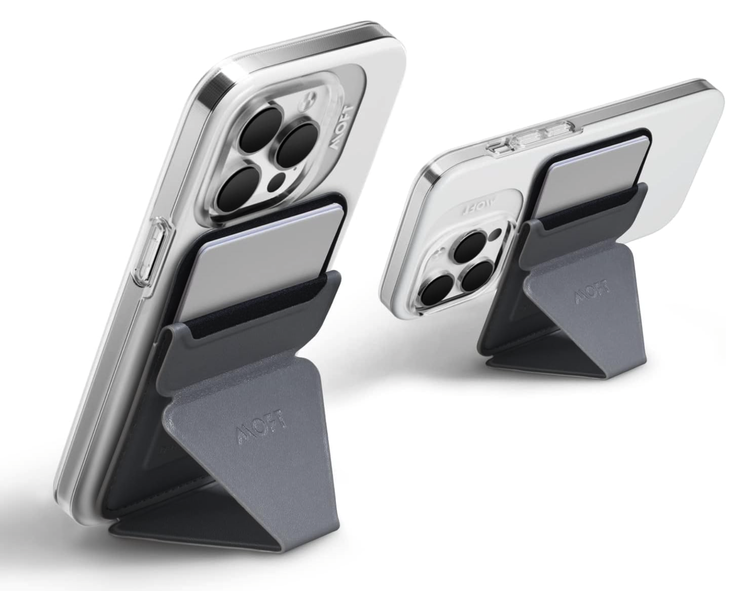 Moft Snap-On Phone Stand And Wallet Dark Grey