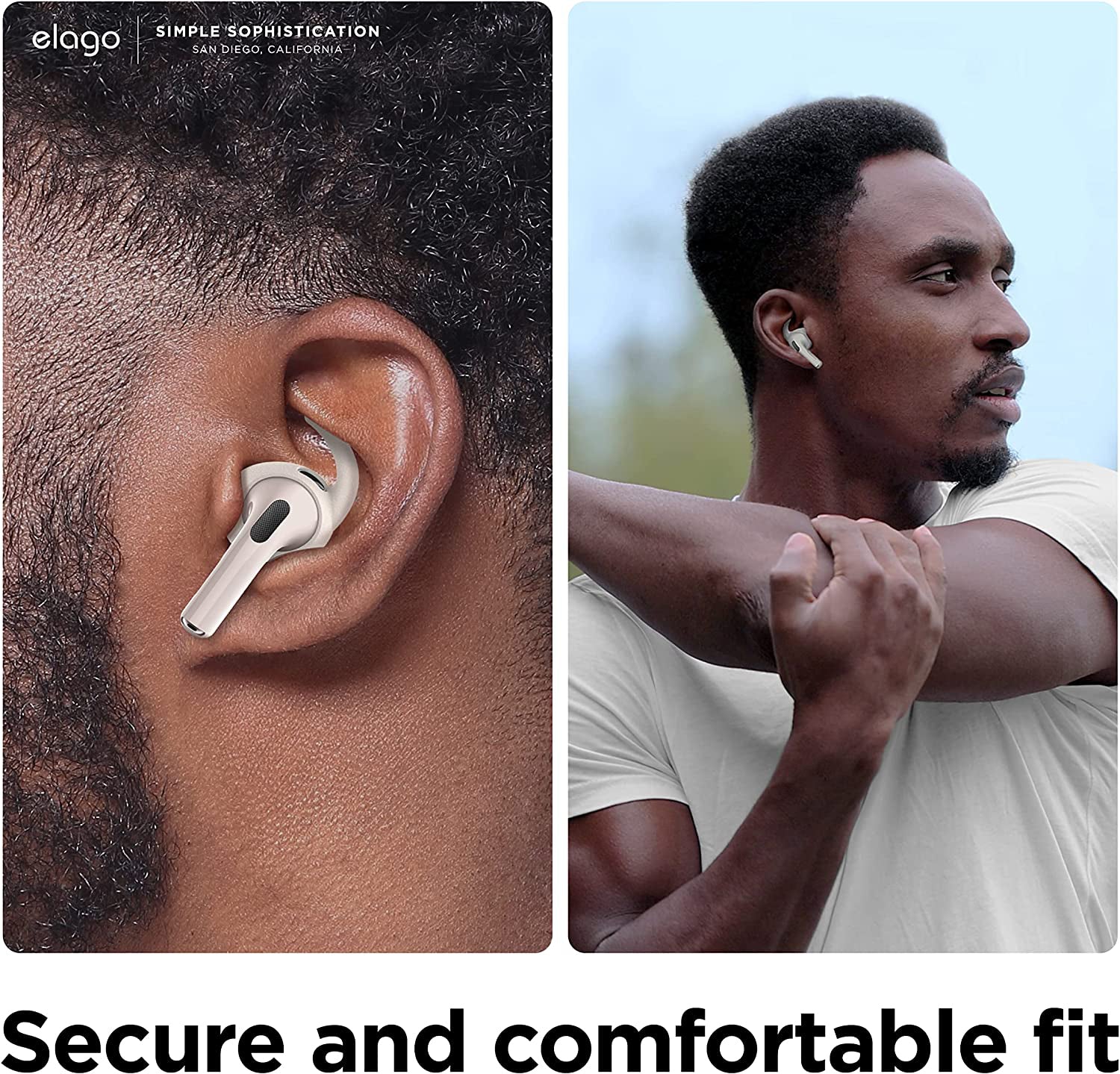 Elago AirPods 3 EarBuds Cover Hooks w/ Pouch White