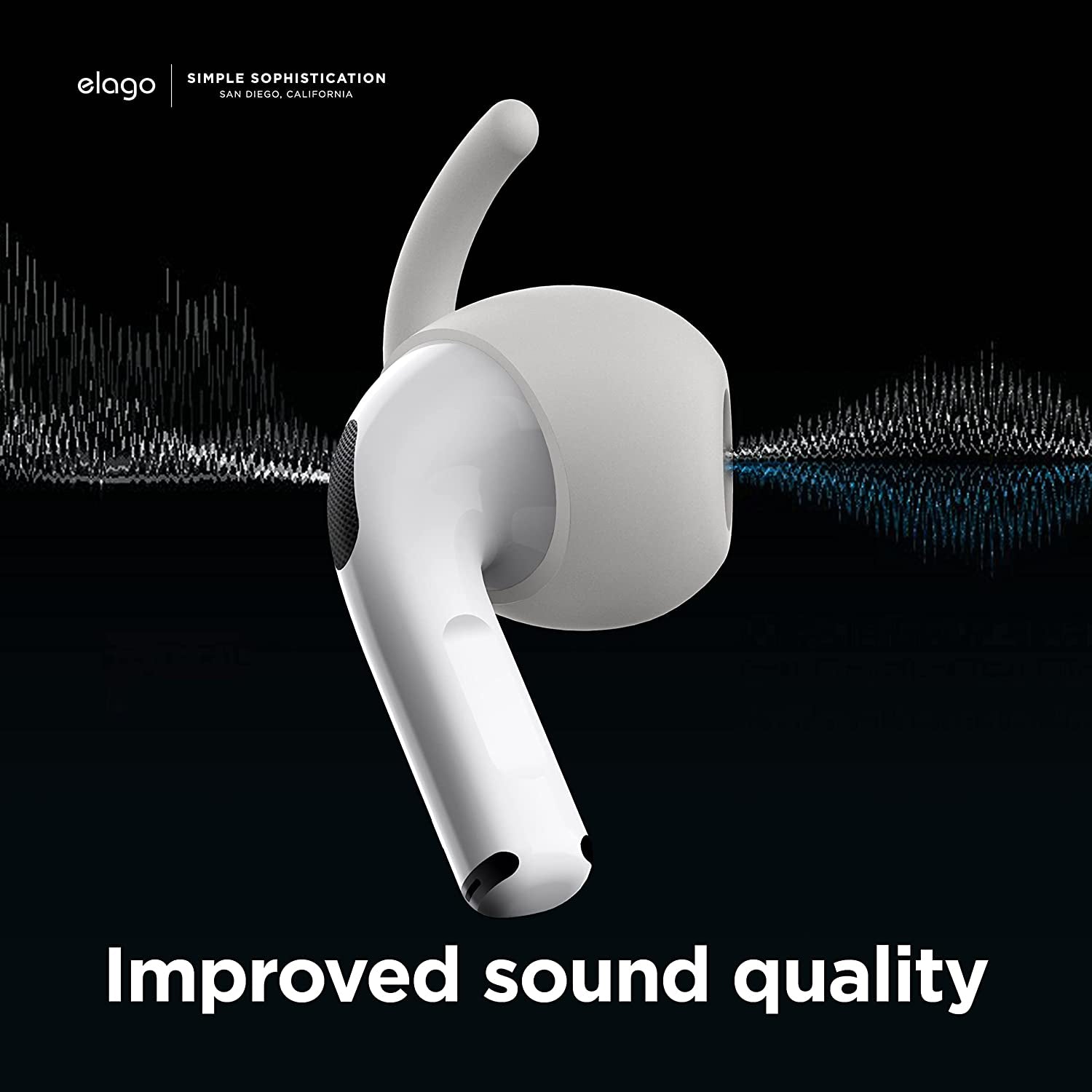 Elago AirPods 3 EarBuds Cover Hooks w/ Pouch White