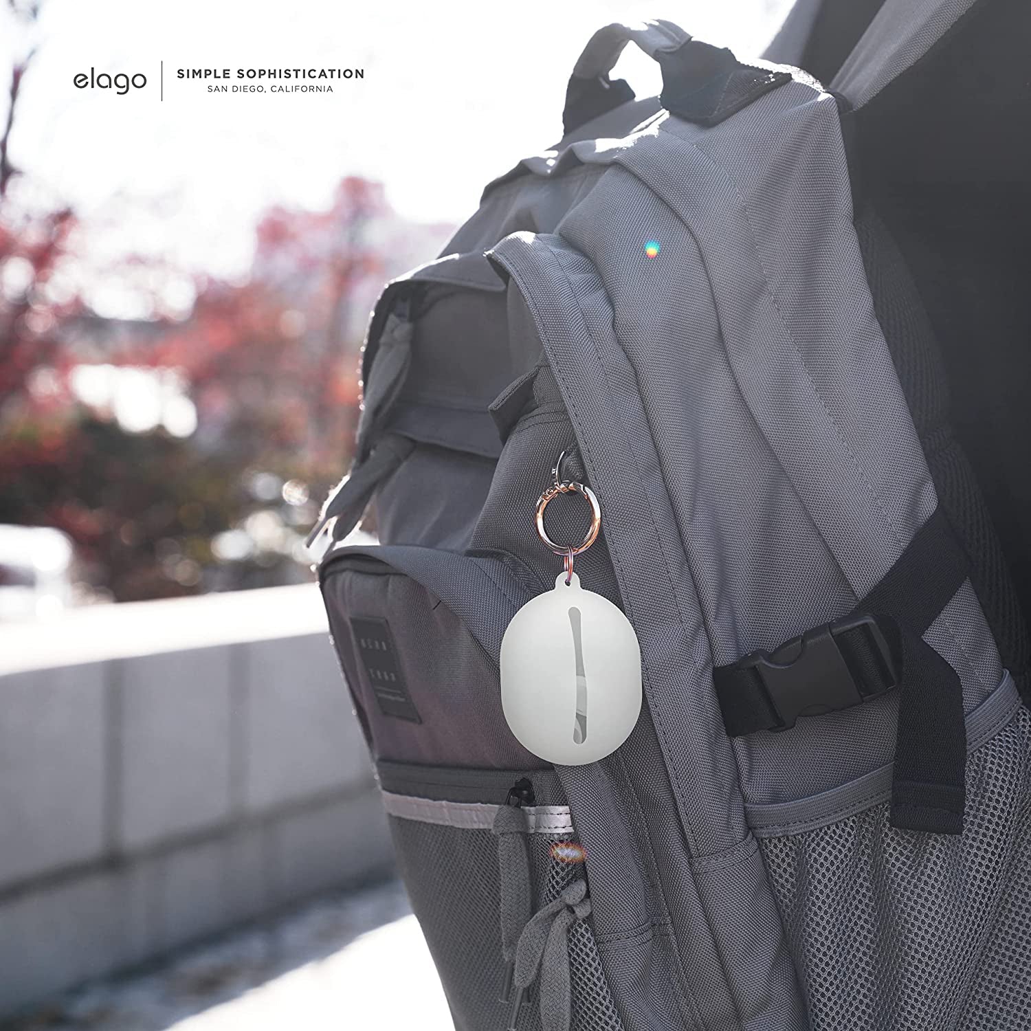 Elago AirPods 3 EarBuds Cover Hooks w/ Pouch White