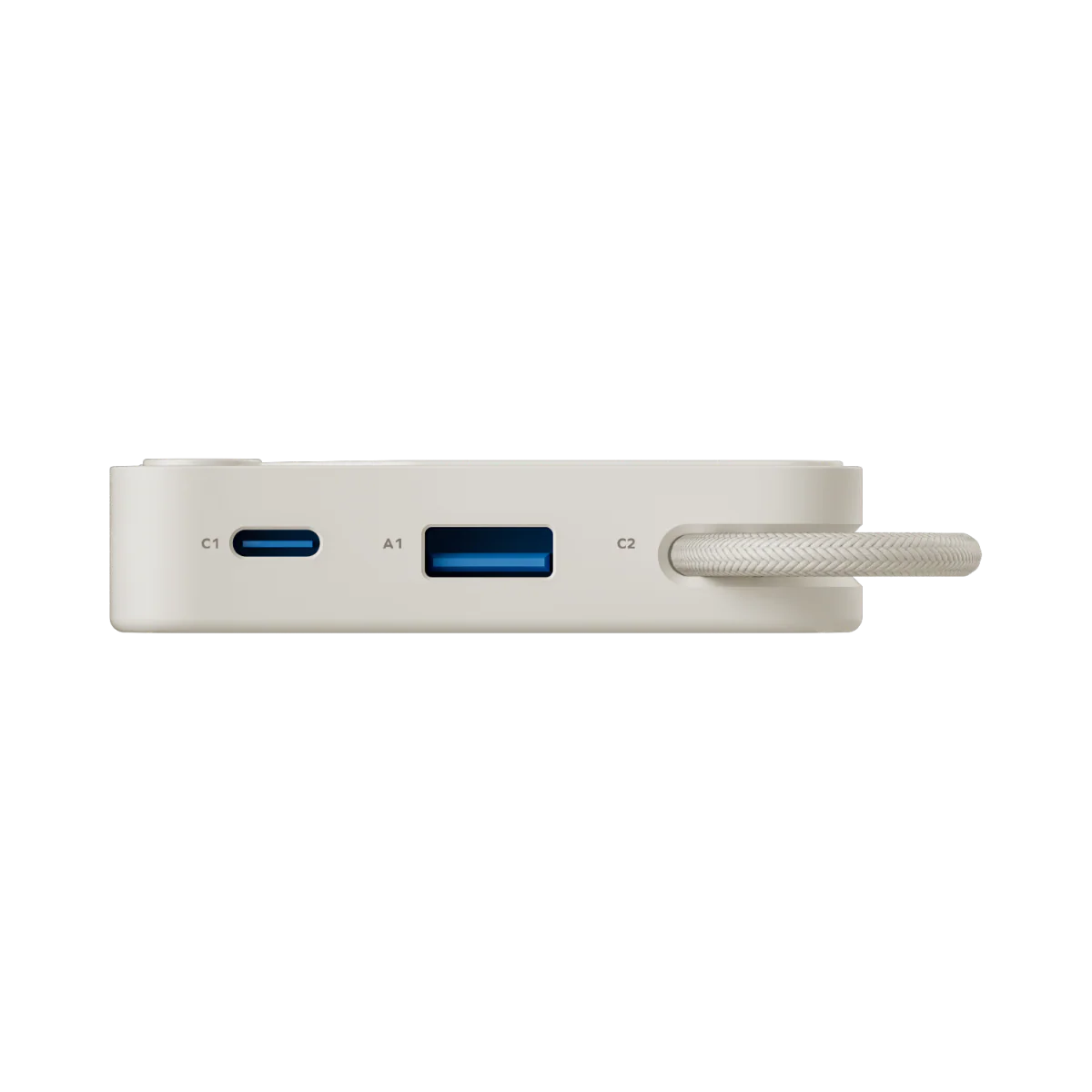 Momax 1-Power X Battery Pack (10000mAh) with Built-in USB-C Cable (White)
