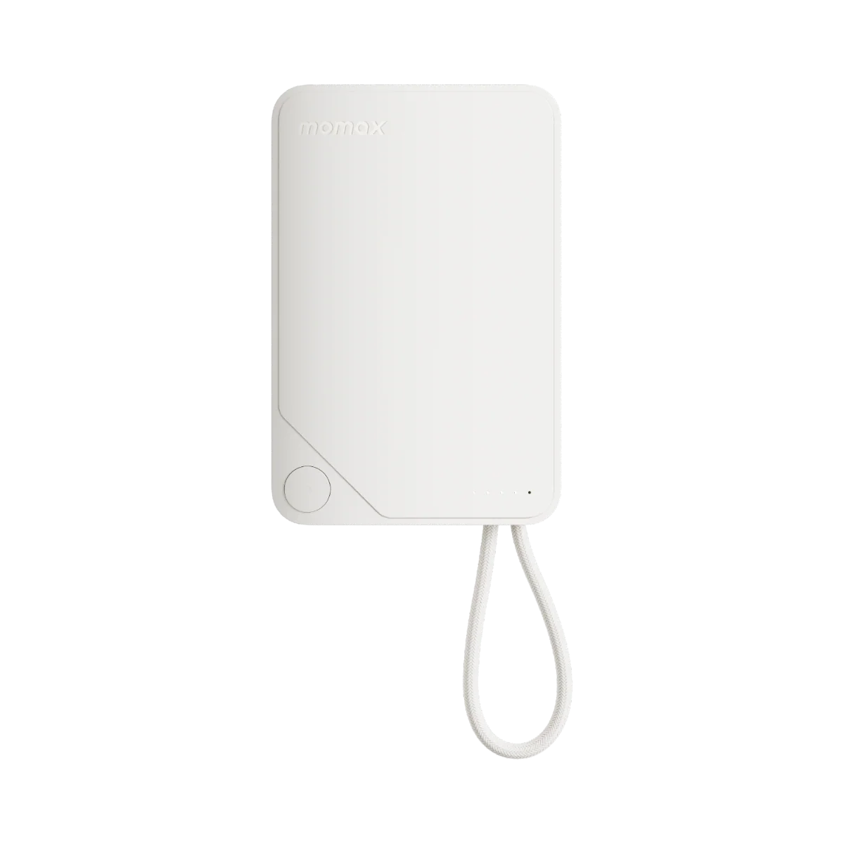 Momax 1-Power X Battery Pack (10000mAh) with Built-in USB-C Cable (White)
