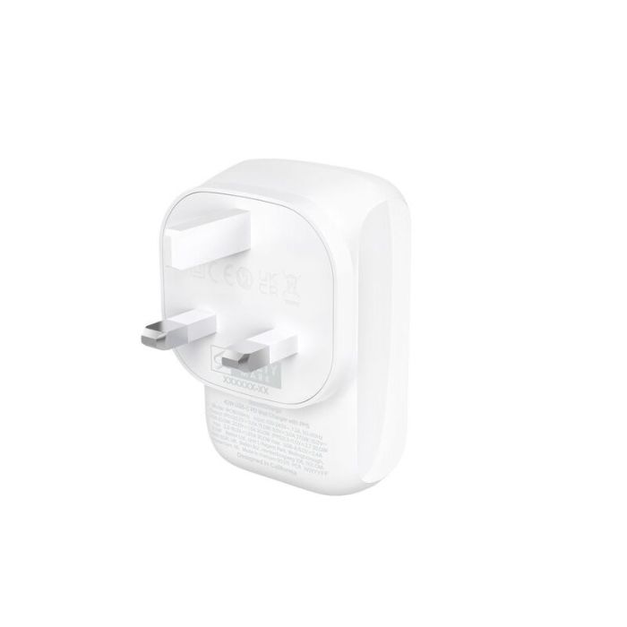Belkin 42W PD USB-C and USB-A Dual Wall Charger (White)
