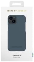 جراب مسطح مثالي من السويد لهاتف iPhone 13، يدعم الشحن اللاسلكي، جراب هاتف متين من البولي كربونات غير اللامع مع مضاد للانزلاق (أزرق داكن)