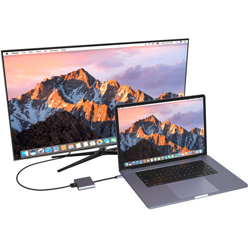 EZQuest 3-Port USB Type-C Multimedia Adapter with Charging