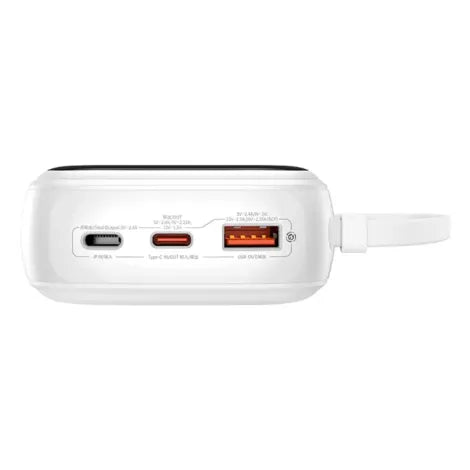 Power bank Baseus Qpow Pro+ 20000mAh 22.5W with cable USB-C and display white