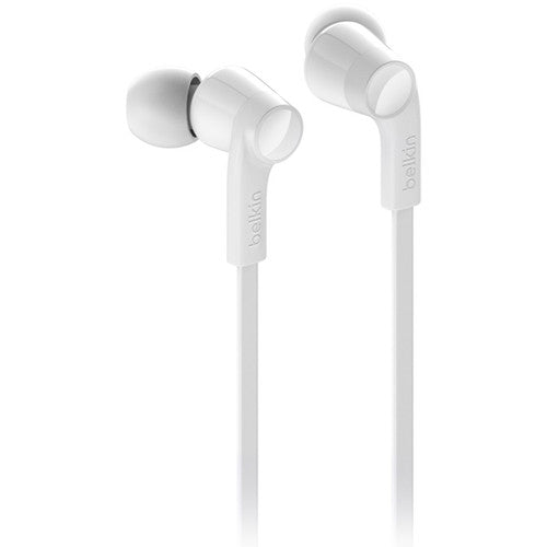 سماعات أذن Belkin RockStar مع موصل Lightning (أبيض) 