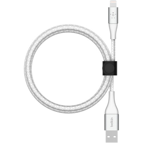 كابل Belkin BoostCharge Braided Lightning إلى USB-A بطول 6.6 قدم، أبيض 