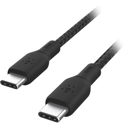 كابل Belkin Boost Charge المضفر USB-C بقوة 100 واط، بطول 2 متر و6.6 قدم، أسود 