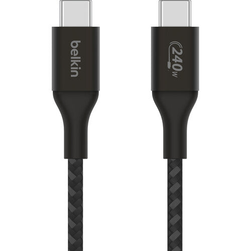 كابل Belkin BoostCharge USB-C بقوة 240 واط (6.6 بوصة، أسود)