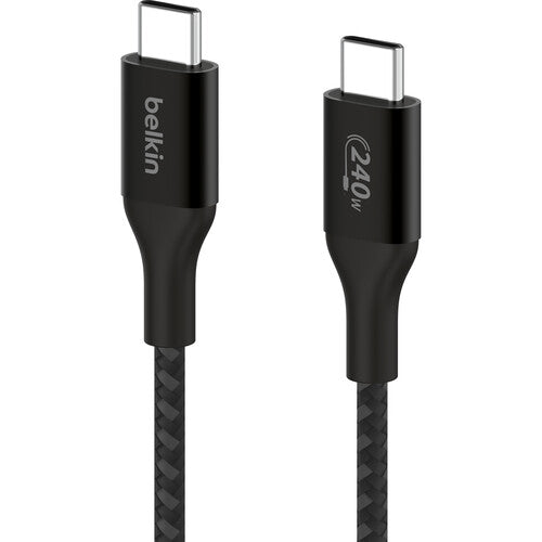 كابل Belkin BoostCharge USB-C بقوة 240 واط (6.6 بوصة، أسود)
