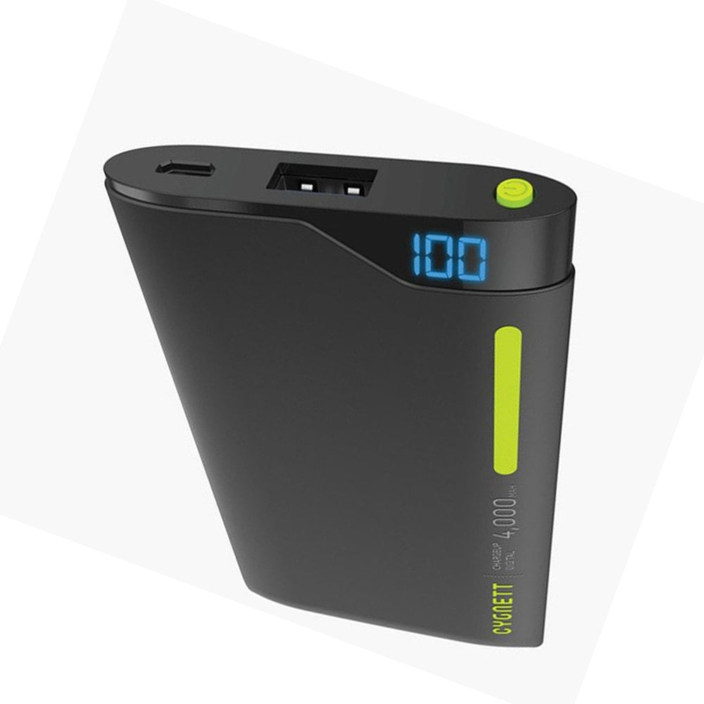 Cygnett ChargeUp Lithium Polymer Powerbank Digital 4000mAh Green/Grey