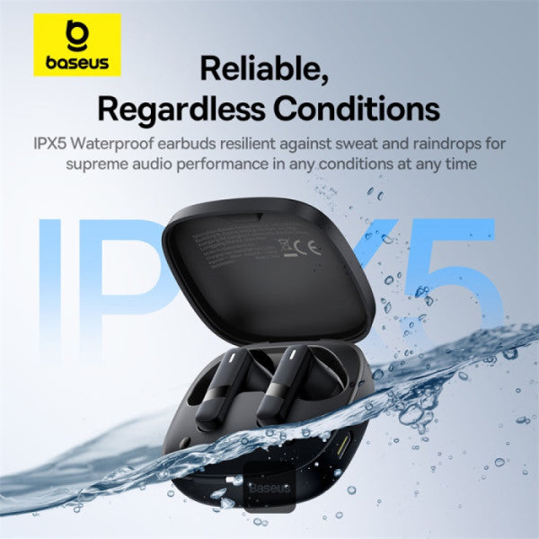 Baseus Bowie E20 True Wireless Earbuds With 2 ENC Mics, 33H Playtime - Black