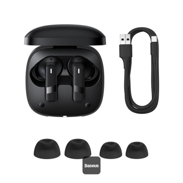 Baseus Bowie E20 True Wireless Earbuds With 2 ENC Mics, 33H Playtime - Black