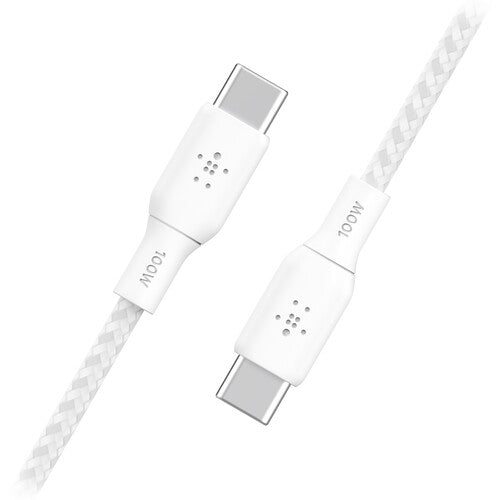 Belkin BoostCharge Braided USB-C Cable (10', White)
