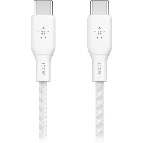 Belkin BoostCharge Braided USB-C Cable (10', White)