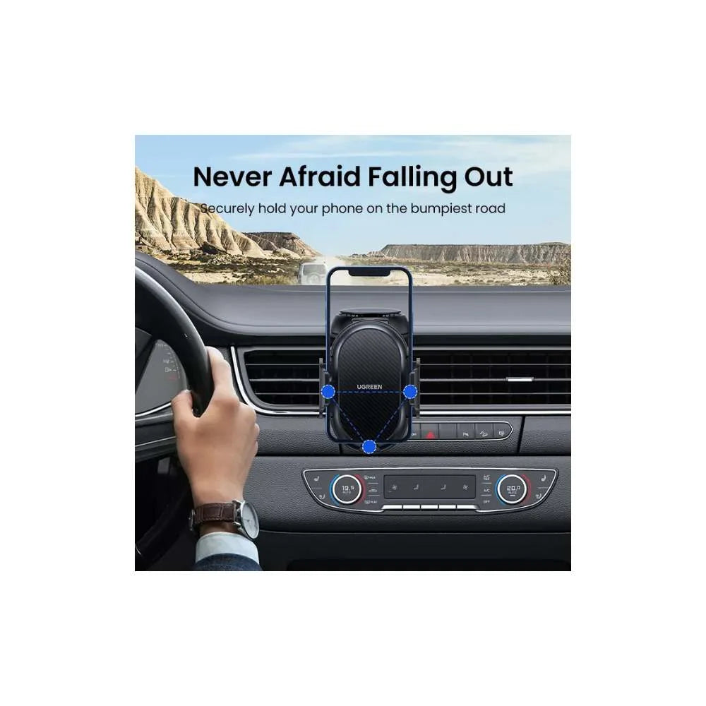 UGREEN Waterfall Shaped Suction Cup Phone Mount – Black