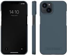 جراب مسطح مثالي من السويد لهاتف iPhone 13، يدعم الشحن اللاسلكي، جراب هاتف متين من البولي كربونات غير اللامع مع مضاد للانزلاق (أزرق داكن)