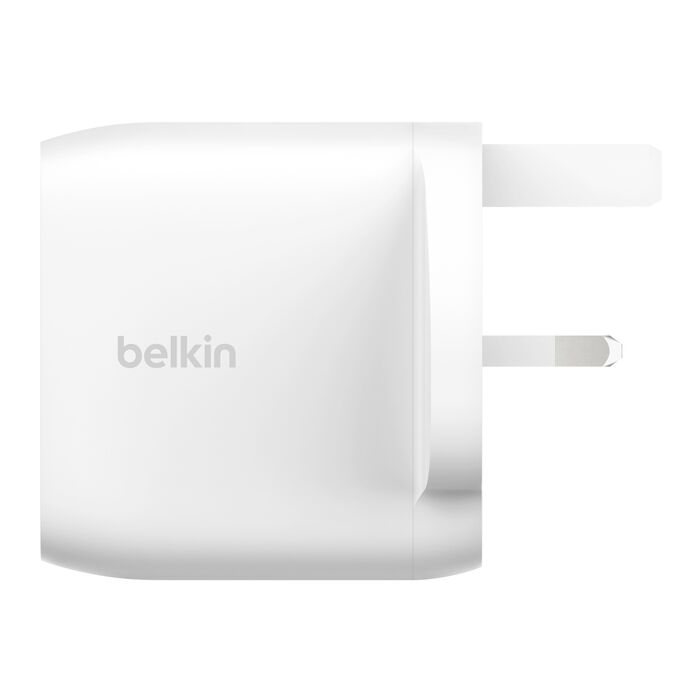 شاحن هاتف Belkin Boost Charge ثنائي USB-C مع PPS، 60 وات، أبيض 
