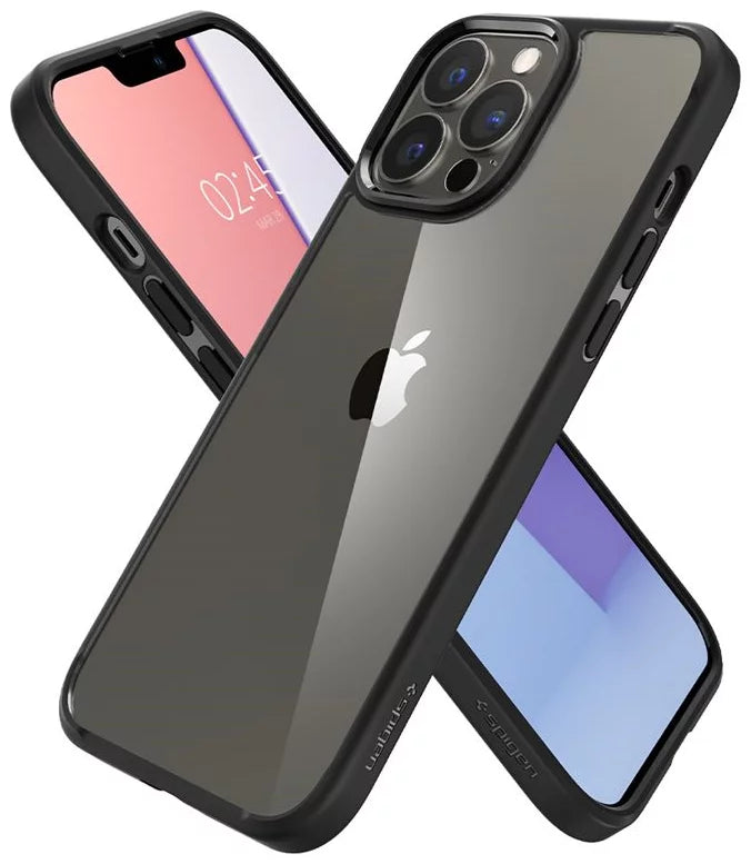 Case Spigen Crystal Hybrid, matte black - iPhone 13 Pro
