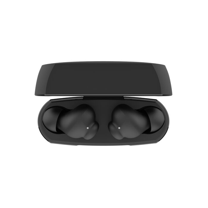سماعات أذن لاسلكية Belkin SoundForm Rhythm True مع ميكروفون مدمج، وشحن سريع USB-C، وبطارية تدوم حتى 28 ساعة، لون أسود 