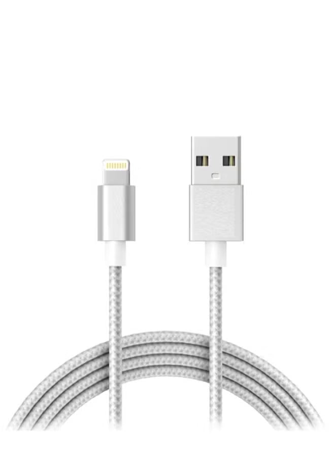 Lighting to USB Data Sync and Charging Cable 1m Silver
