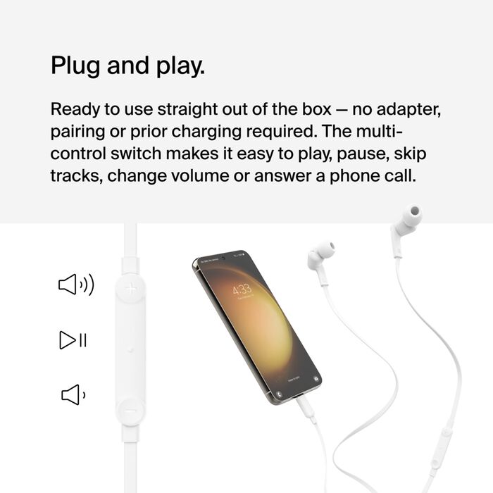 سماعات Belkin Sound Form - سماعات أذن سلكية مزودة بميكروفون 