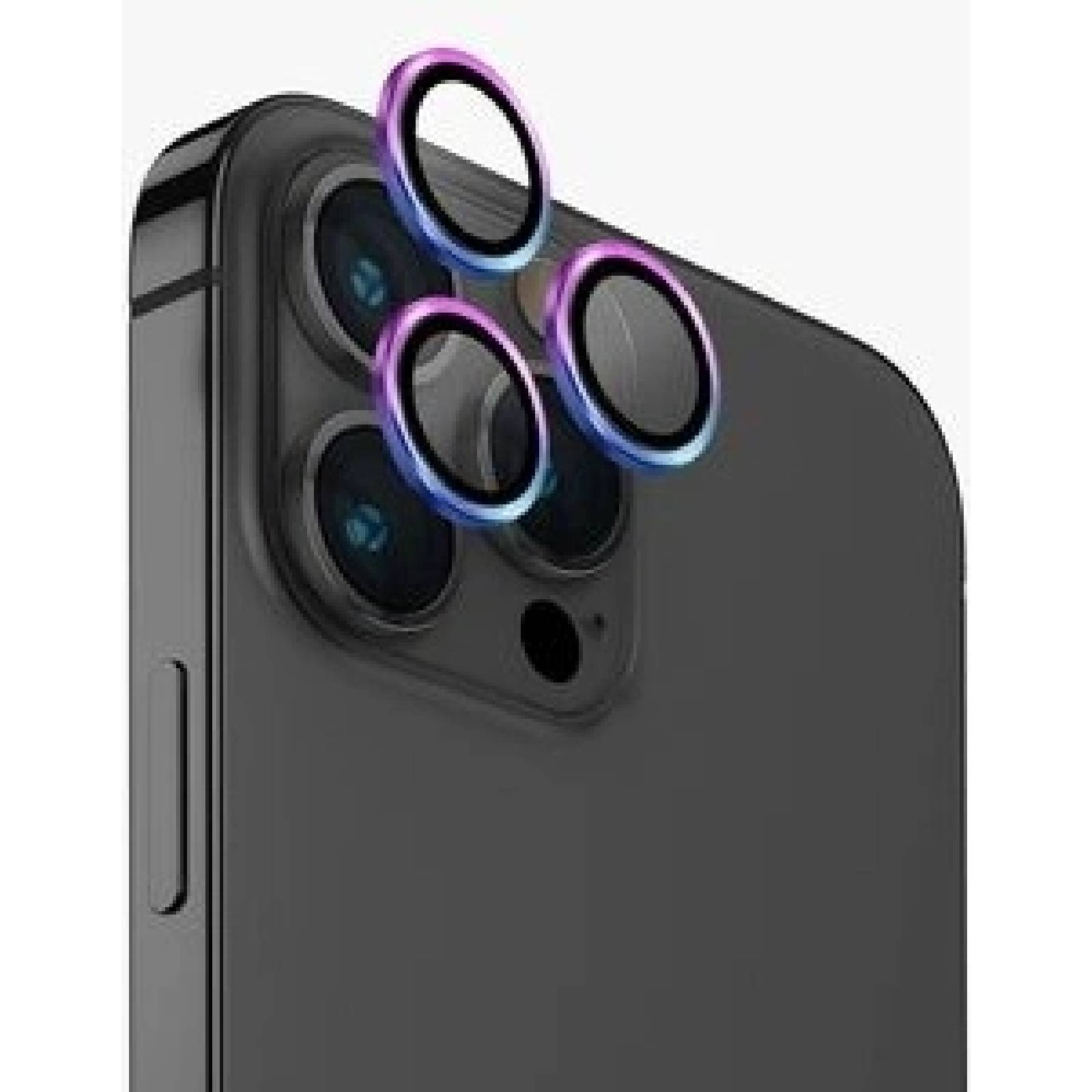 Uniq Optix iPhone Pro (2023) 6.1 Aluminium Camera Lens Protector - Iridescent (Iridescent)